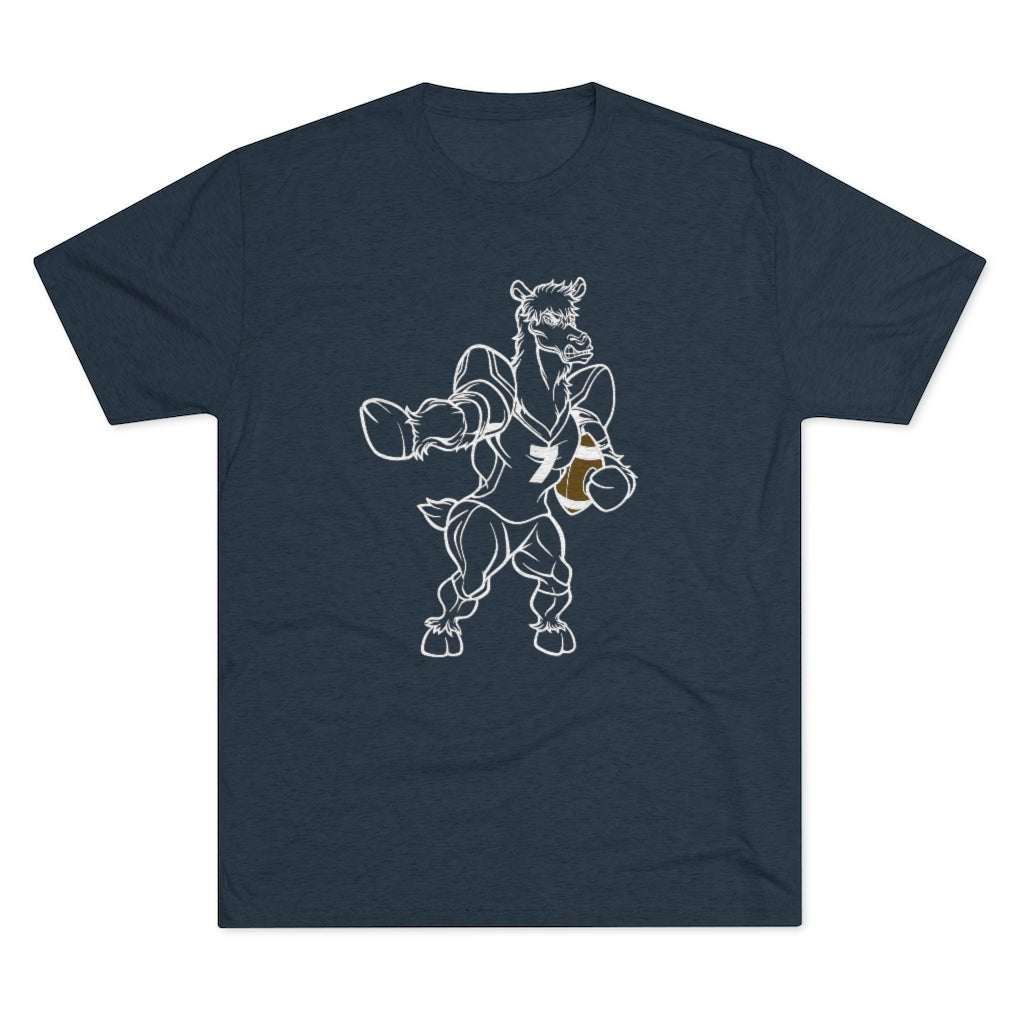 Football Llama - Adult Tri-Blend T-Shirt - Beast Llama Clothing - Be the Beast
