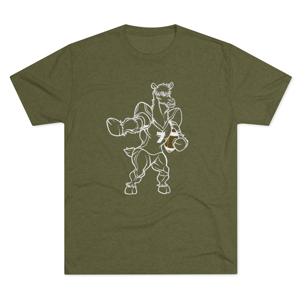 Football Llama - Adult Tri-Blend T-Shirt - Beast Llama Clothing - Be the Beast