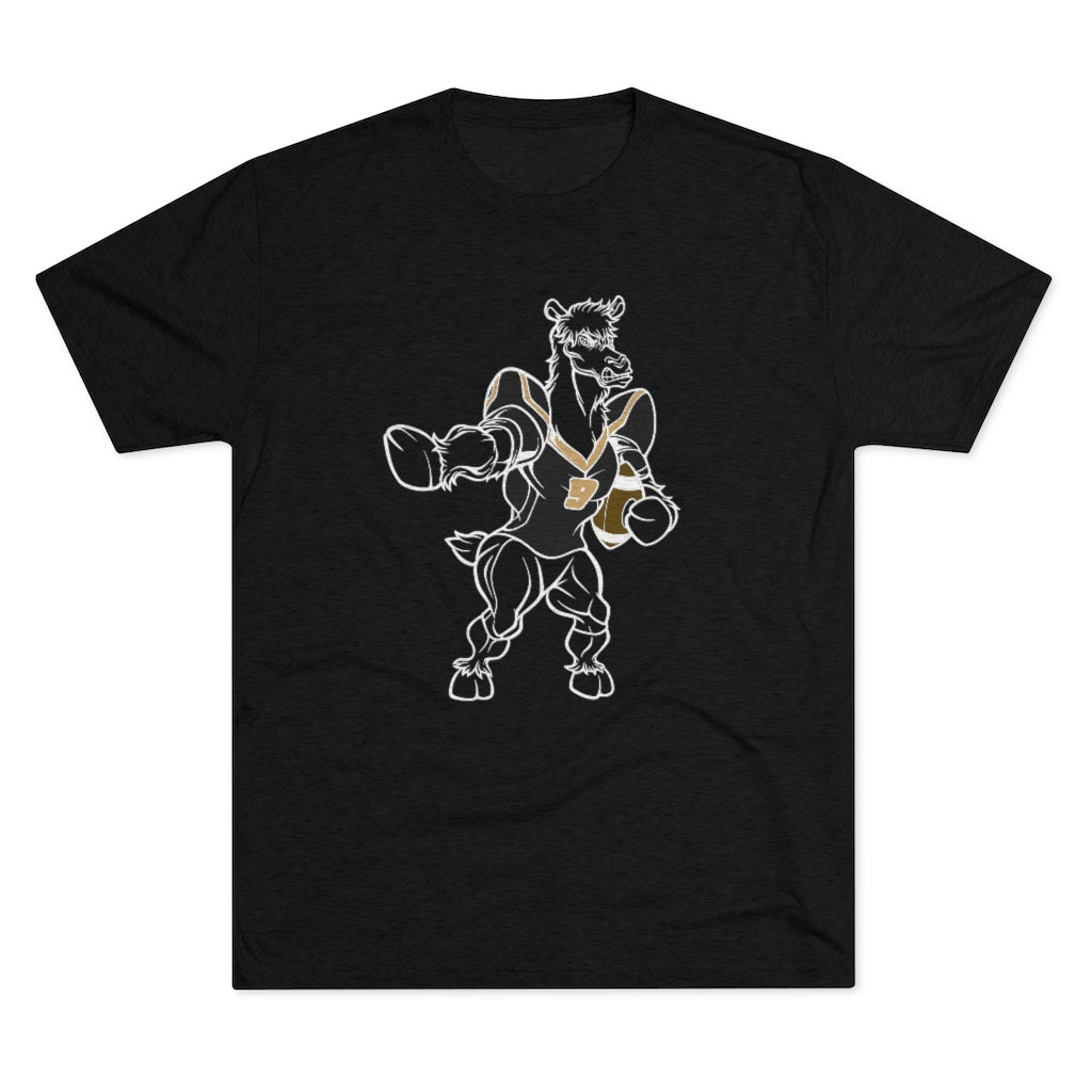 Football Llama - Adult Tri-Blend T-Shirt - Beast Llama Clothing - Be the Beast