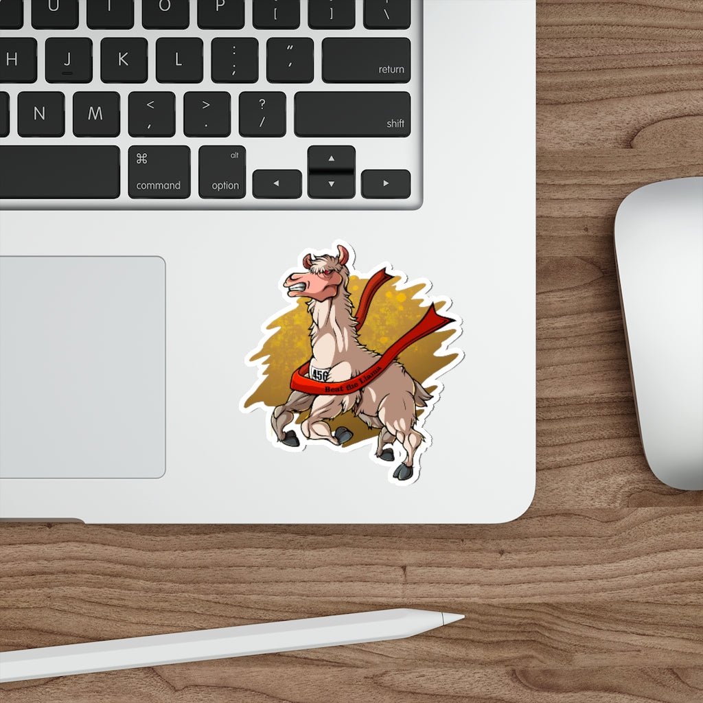 Runner Llama Logo Premium Die-Cut Stickers - Beast Llama Clothing - Be the Beast