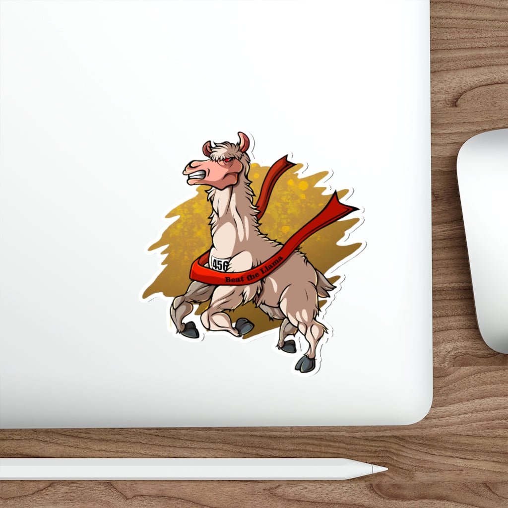 Runner Llama Logo Premium Die-Cut Stickers - Beast Llama Clothing - Be the Beast