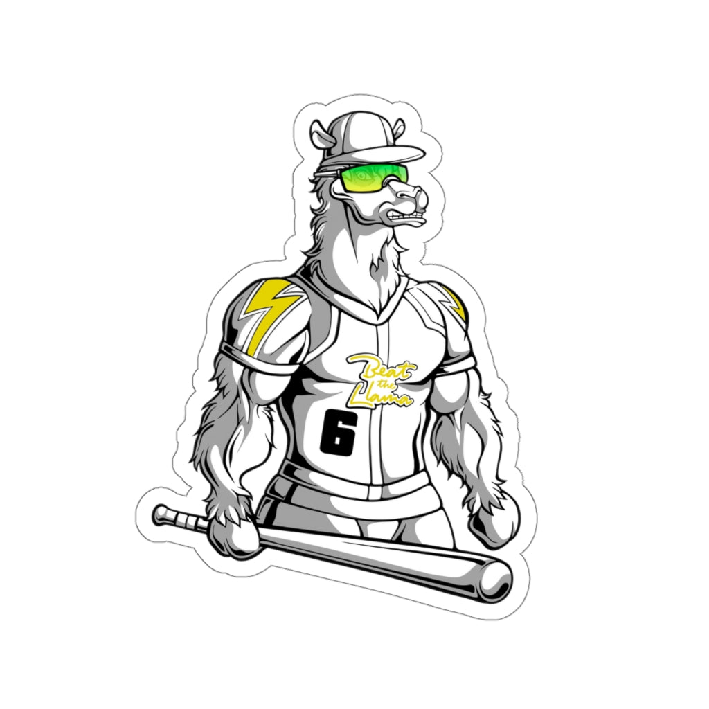 Baseball Llama Kiss-Cut Stickers - Beast Llama Clothing - Be the Beast