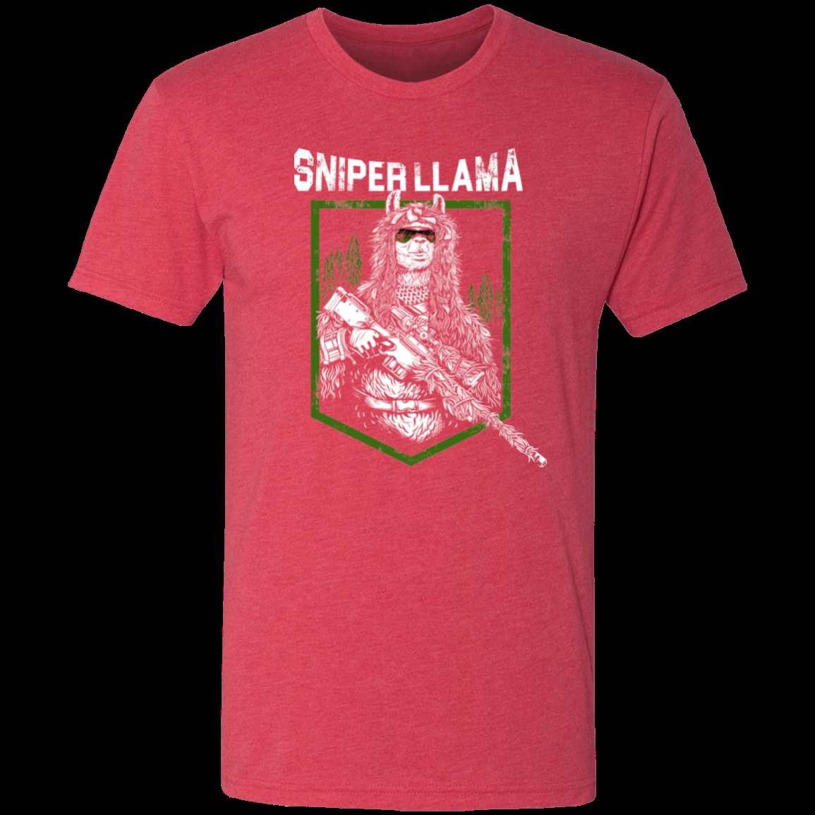 Sniper Llama - Tri-blend T-Shirt - Beast Llama Clothing - Be the Beast